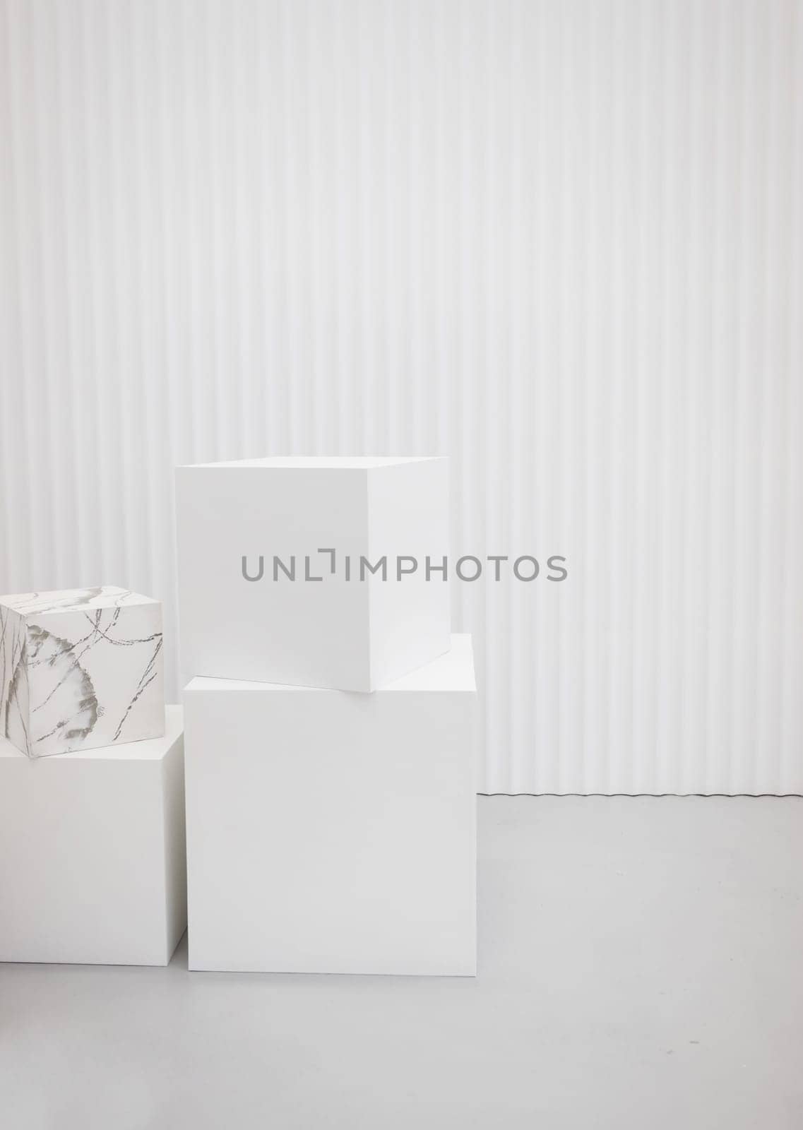 Elegant modern geometric style of showcase. vertical image