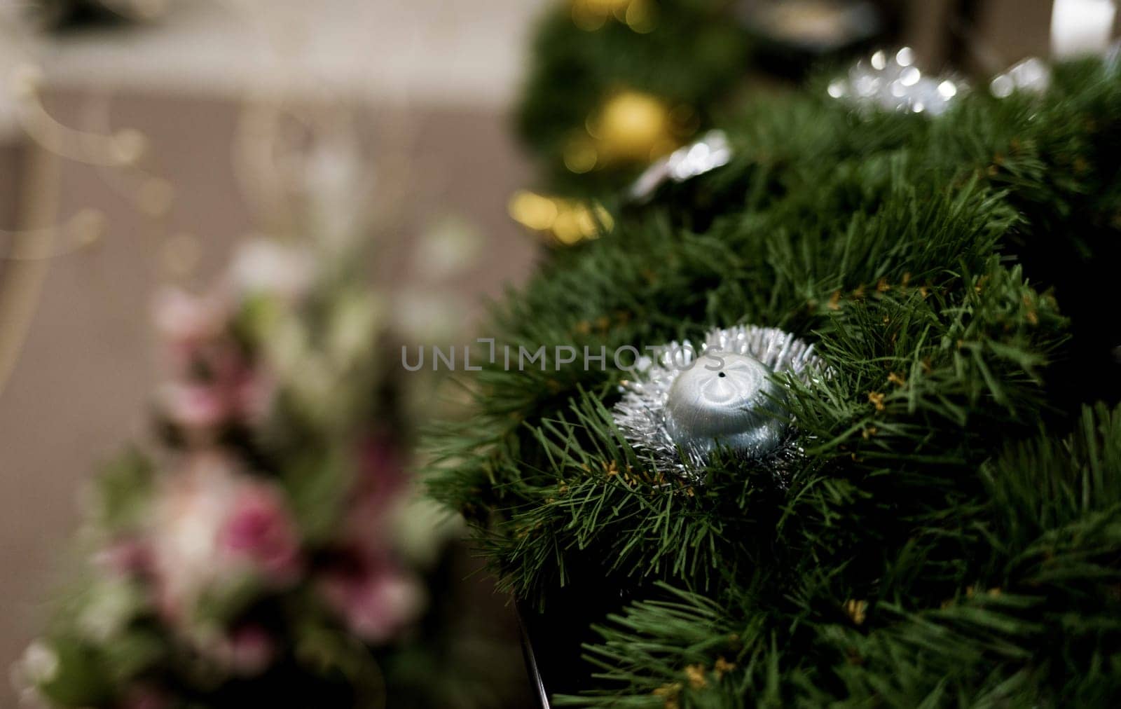 Christmas tree decorations.  Christmastime. traditional tree.