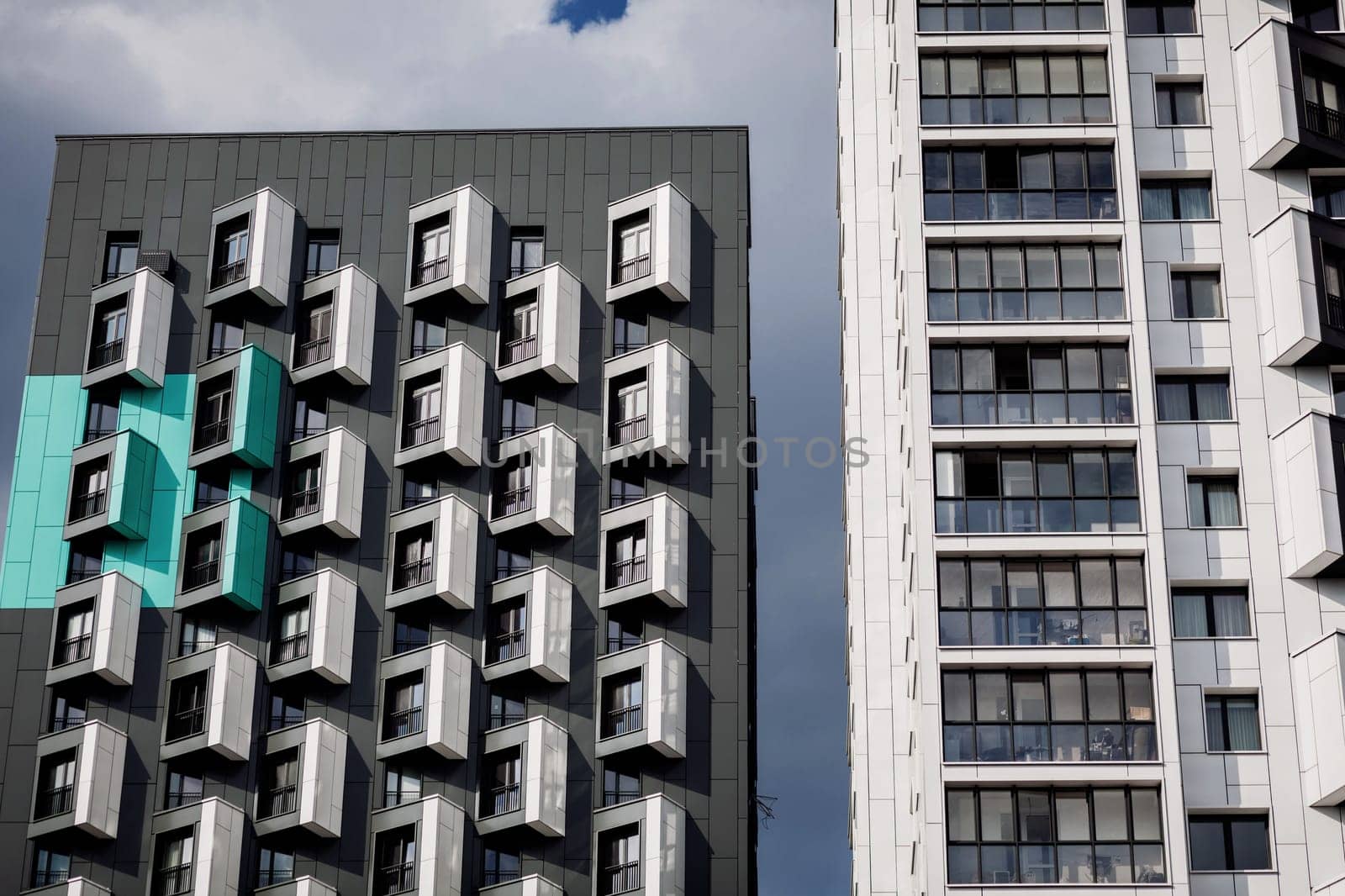 Modern beautiful luxury building. New condo buildings