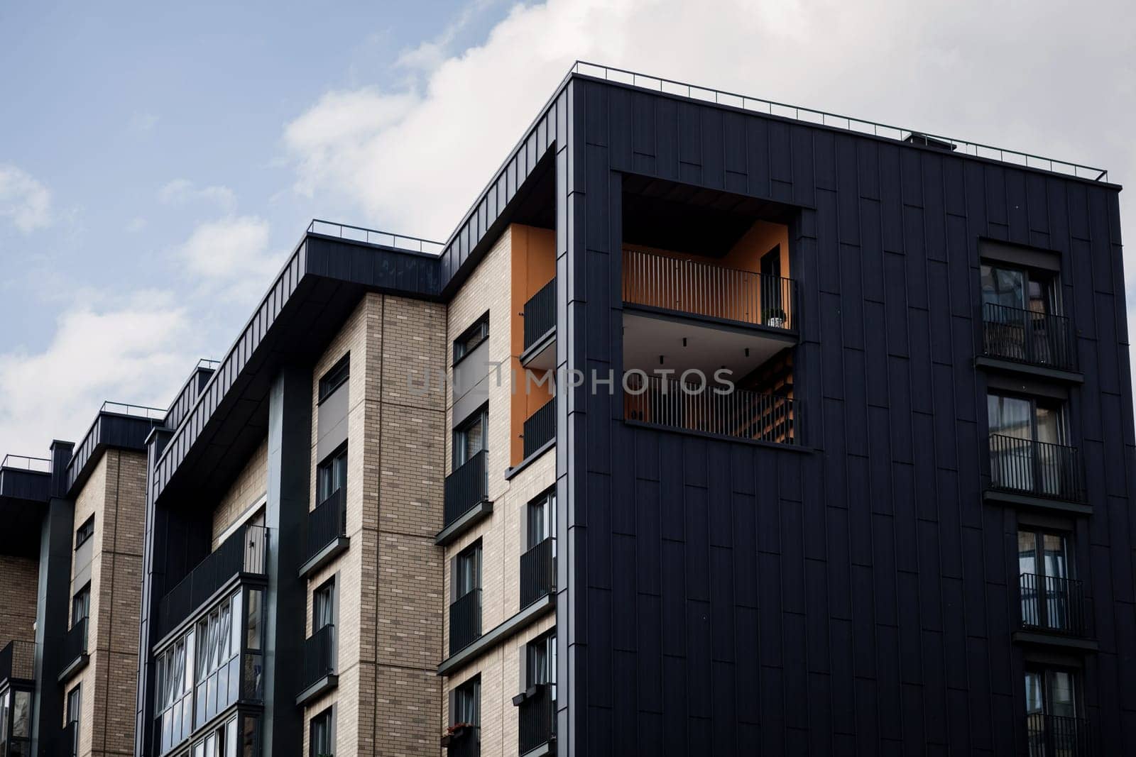 Europe modern complex of residential apartment buildings complex condo