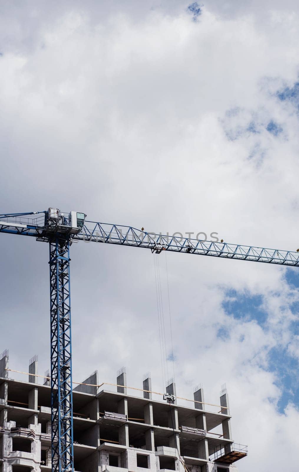 construction industry. high crane on the platform. mortgage