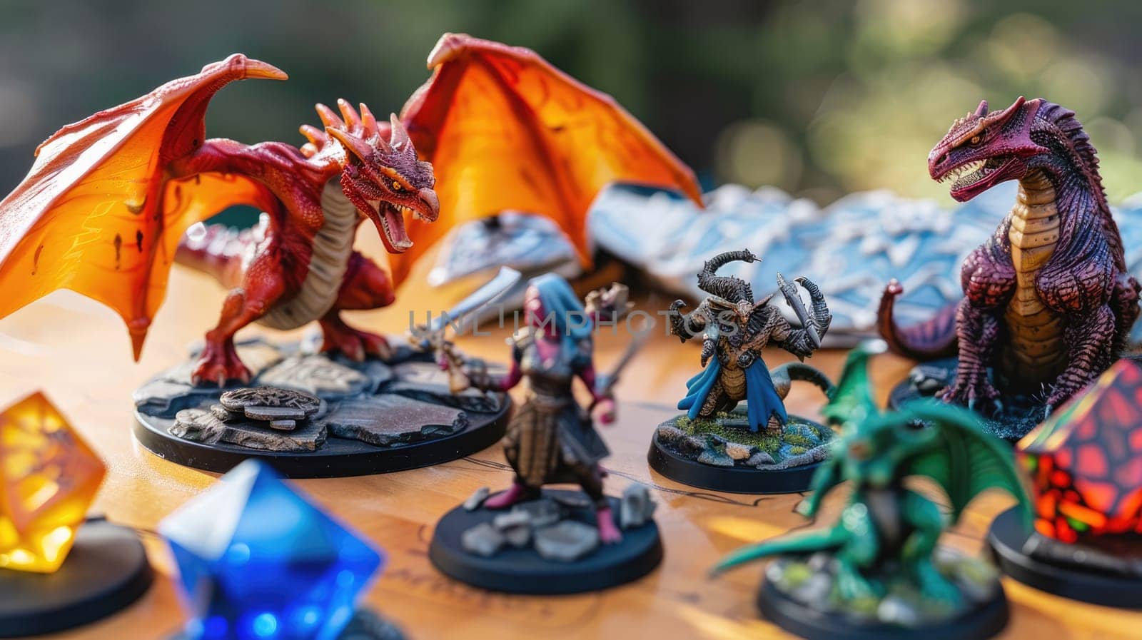 DND figures with various characters and fantasy creatures. by natali_brill
