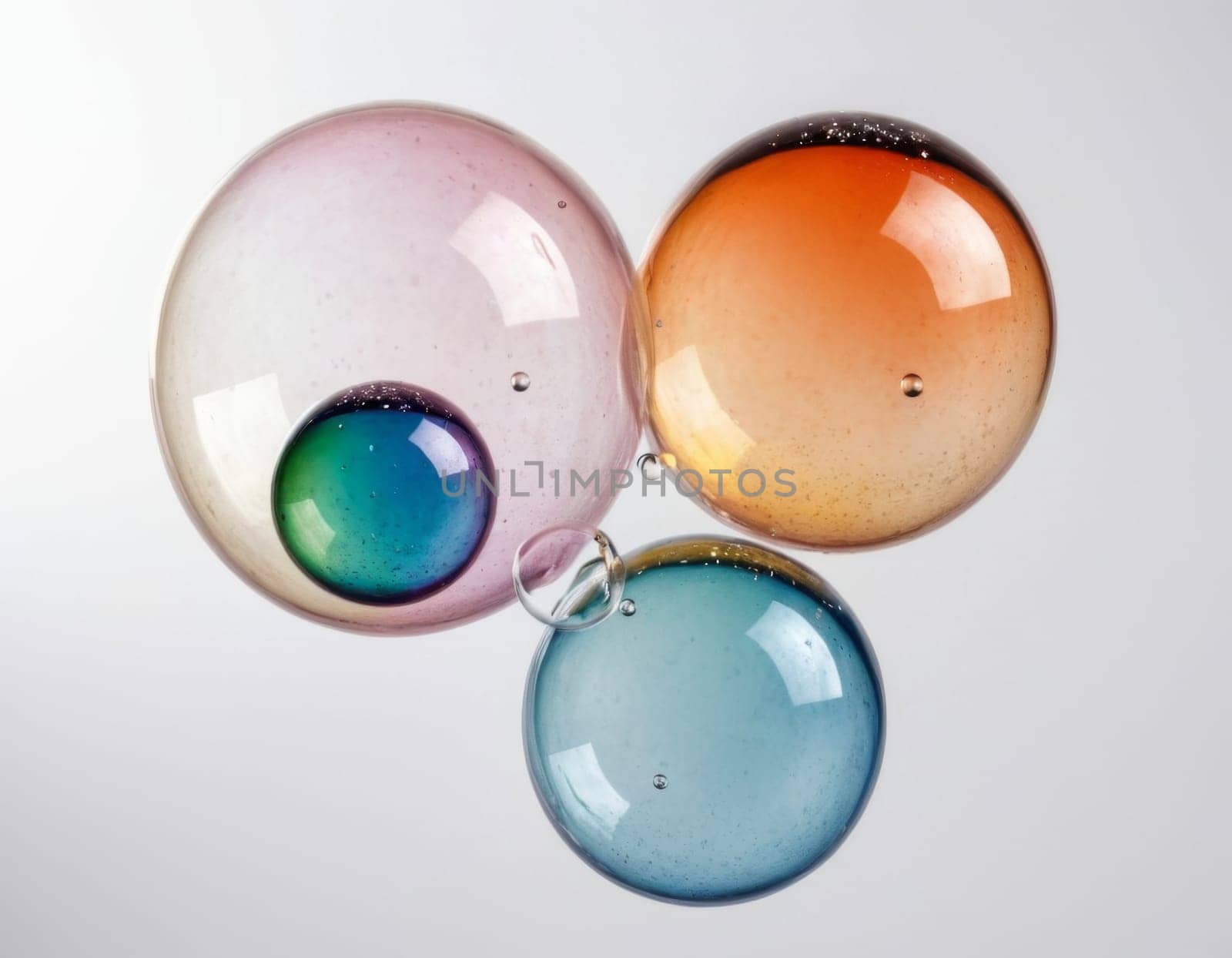 Abstract wallpaper with glass soap bubbles. by vicnt