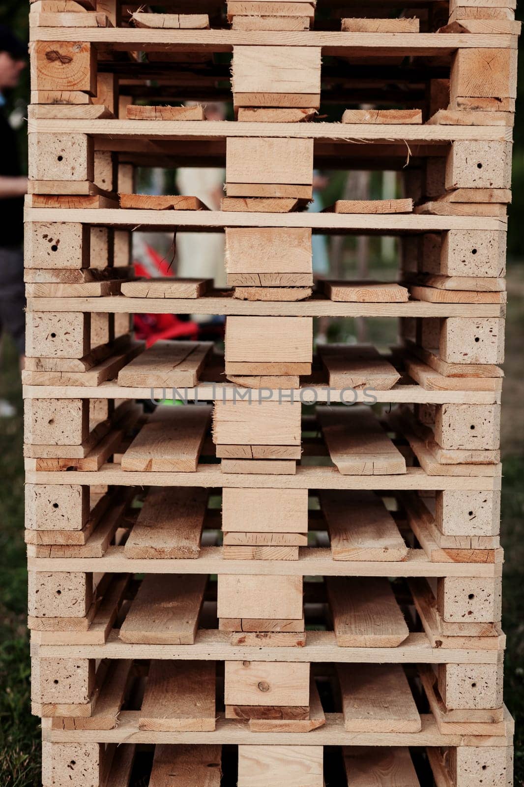 stacks of wooden pallets by Ladouski