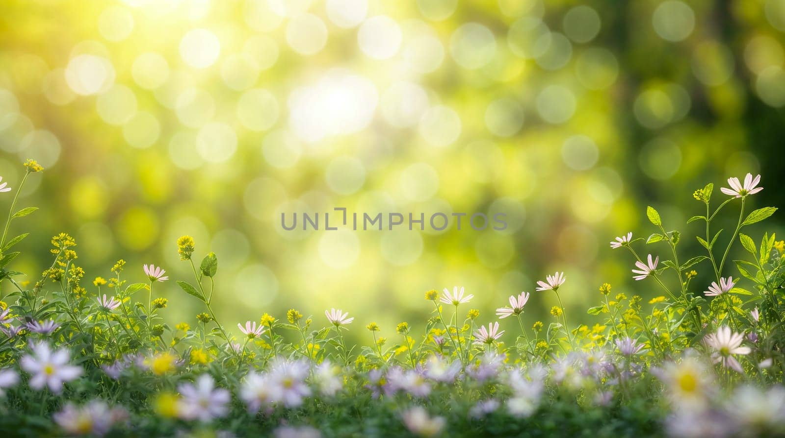 Vibrant Flowers Scattered in the Grass by chrisroll