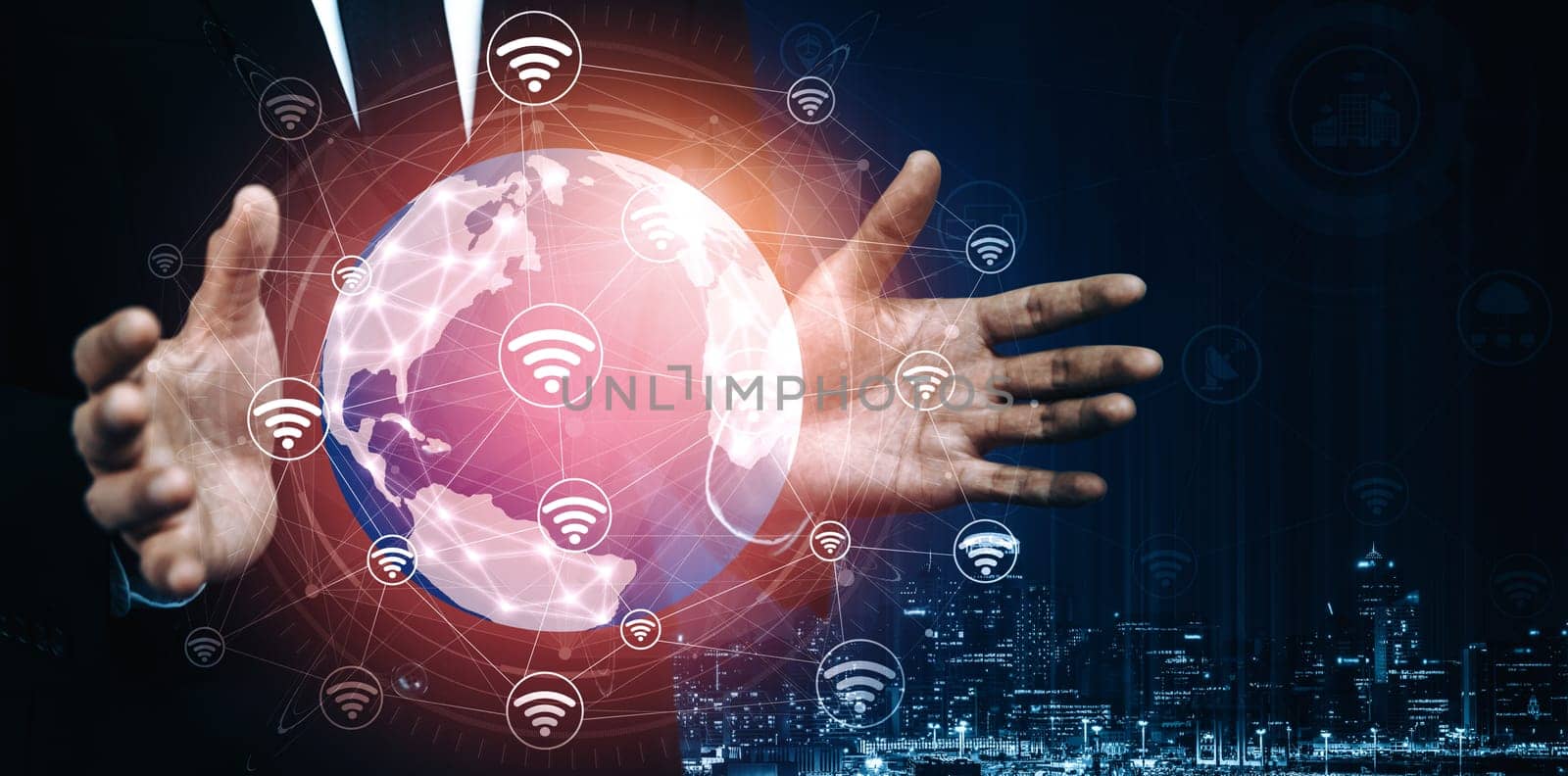 5G Communication Technology Wireless Internet Network for Global Business Growth, Social Media, Digital E-commerce and Entertainment Home Use. uds