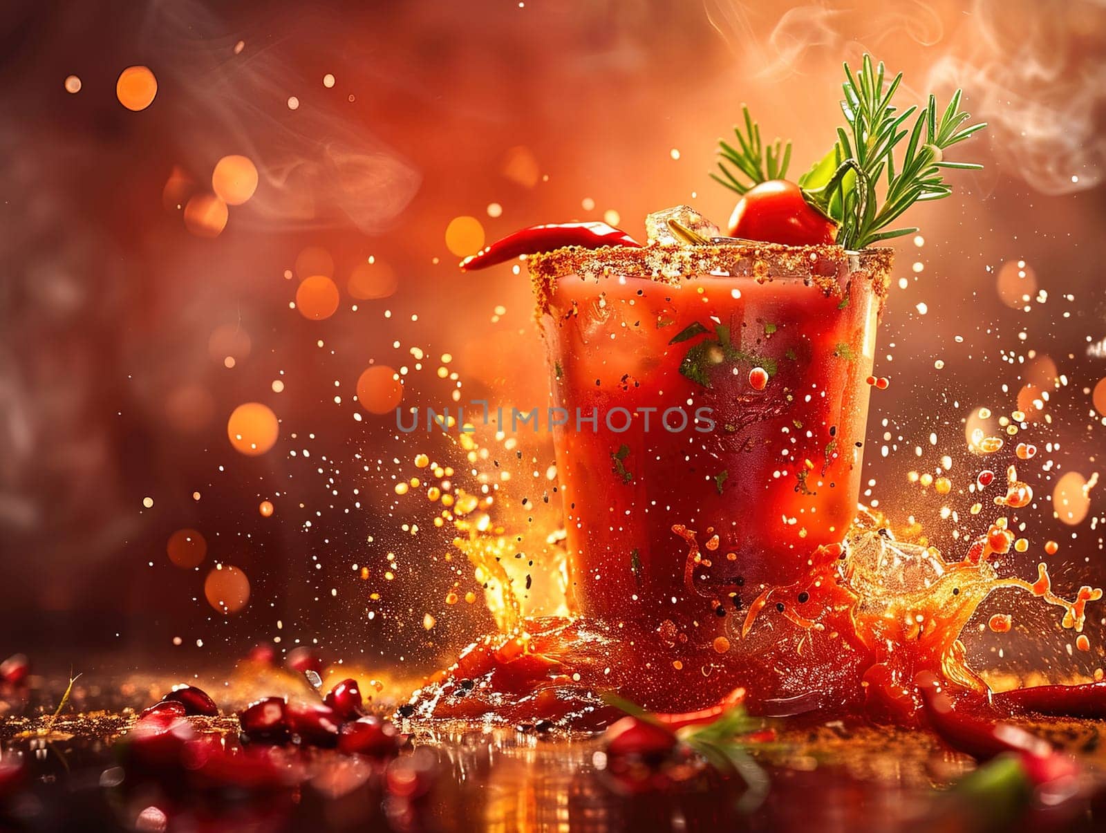 Delicious Caipirinha cocktail photography, explosion flavors studio lighting studio background, well-lit, vibrant colors, sharp-focus, high-quality, artistic, unique