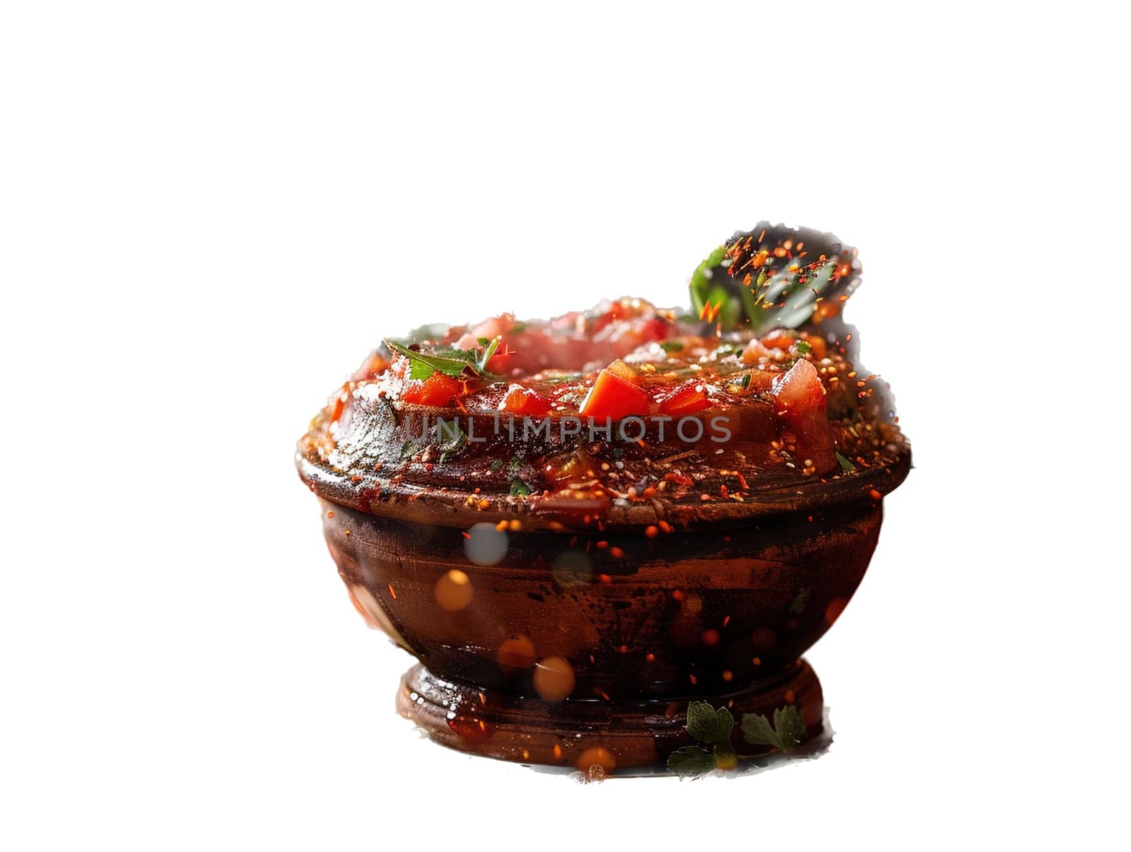 Delicious ukrainian borsch photography, explosion flavors, studio lighting, studio background, well-lit, vibrant colors, sharp-focus, high-quality, artistic, unique. Ukrainian borsch with pampushkas