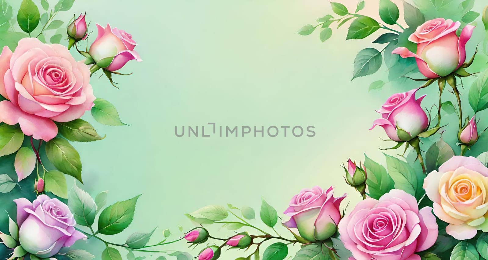 Floral wreath with spring flowers on background. Vector illustration.Spring background with flowers and wreath. Vector illustration for your design.Spring background with cherry blossoms and green leaves. Spring blossom background with copy space for text.
