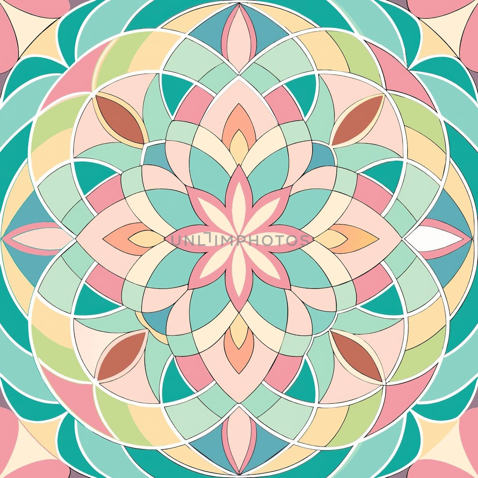 Vector floral background with hand drawn flowers and leaves in pastel colors. by yilmazsavaskandag