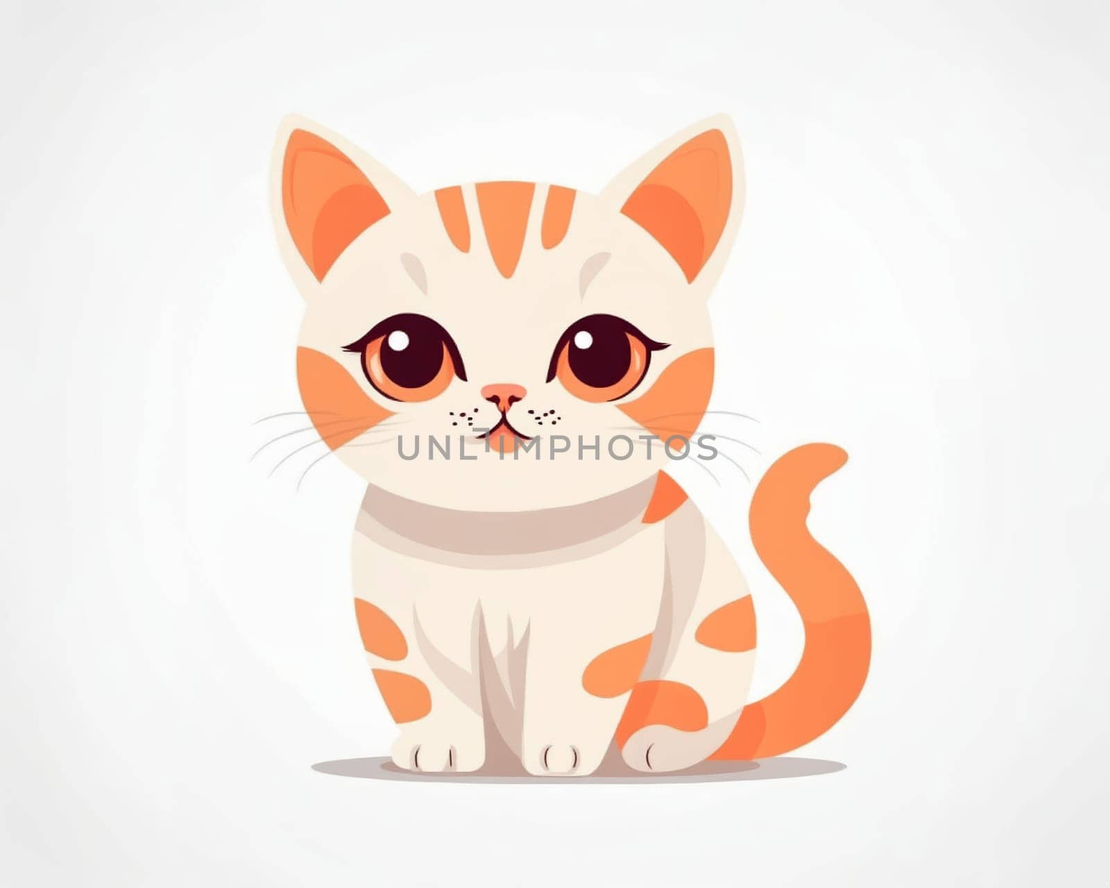 Cute cat illustration. Cute cartoon kitty character. by Andre1ns