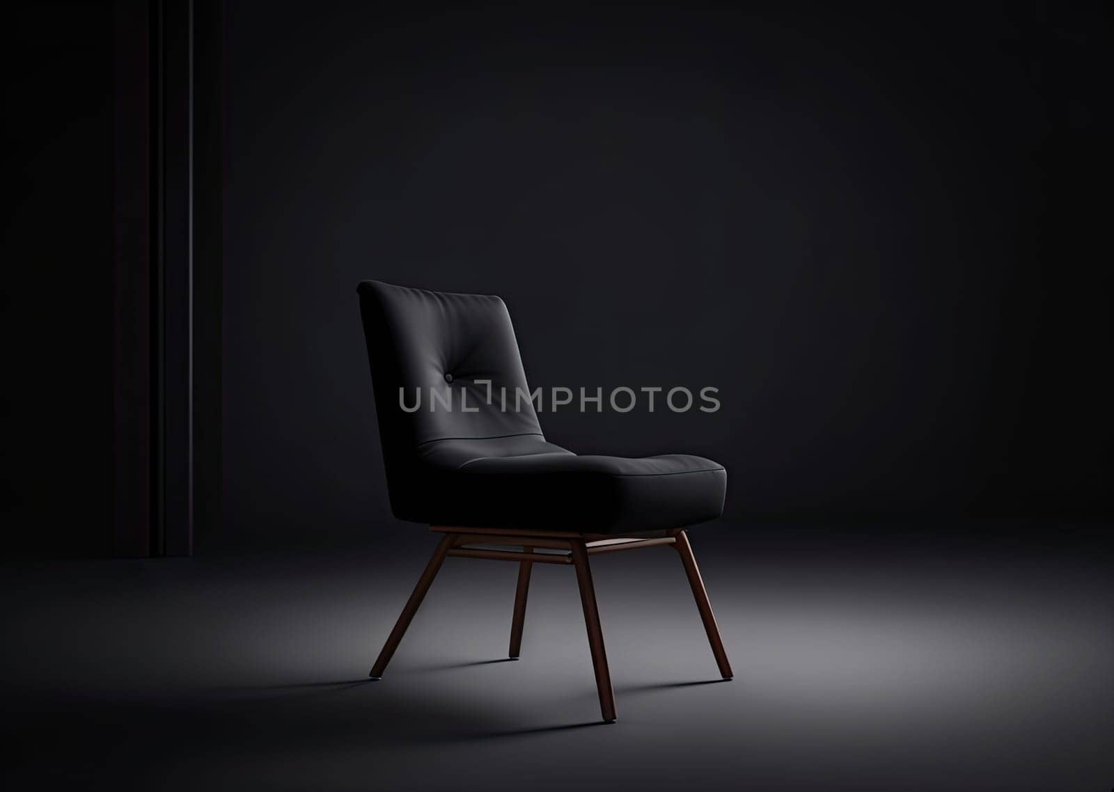 stylish cozy armchair on a dark background.  contemporary furniture for apaetment
