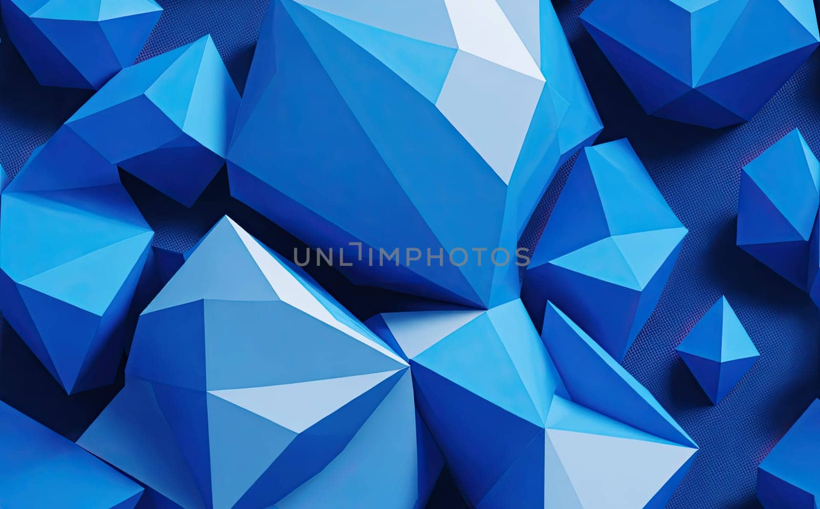  blue color geometric concept, by Ladouski