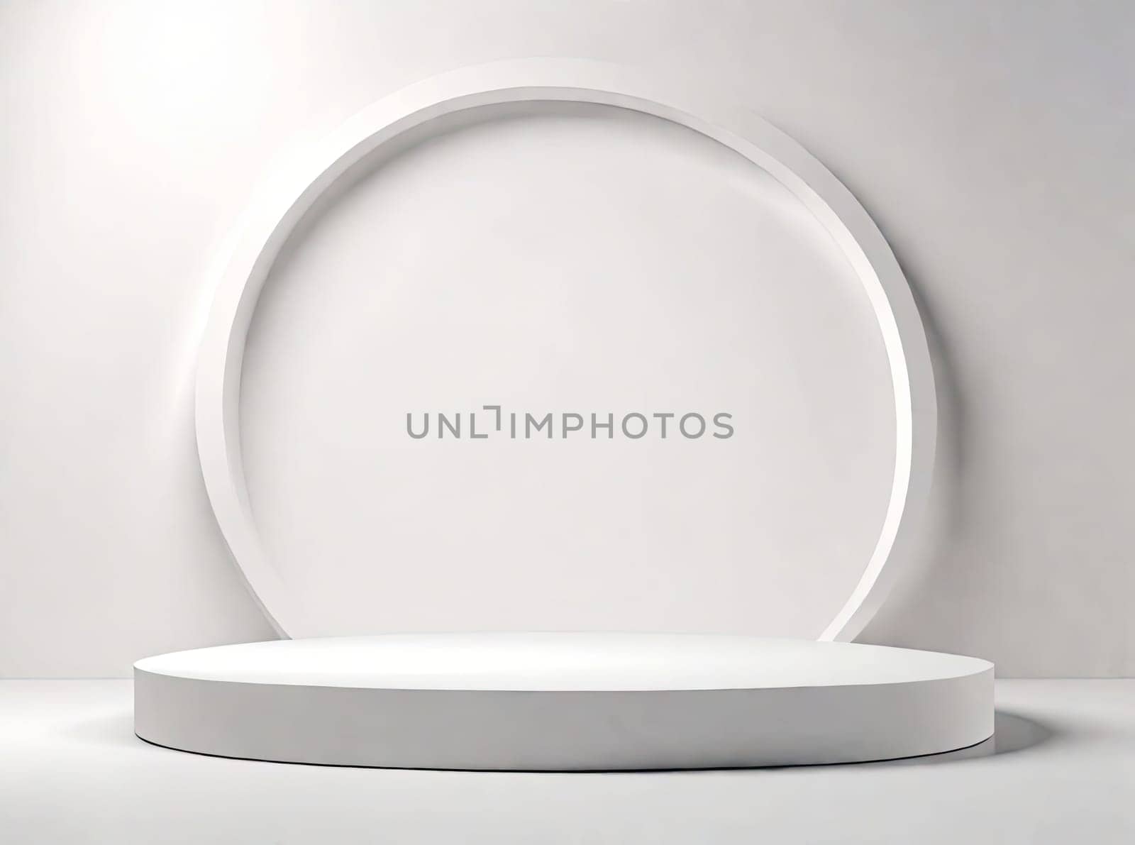 White round template podium mockup  for product presentation. 