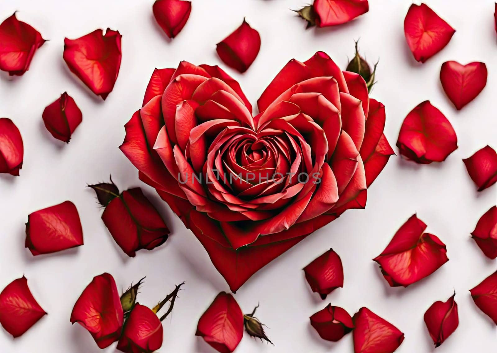 red rose heart. love and romantic concept 