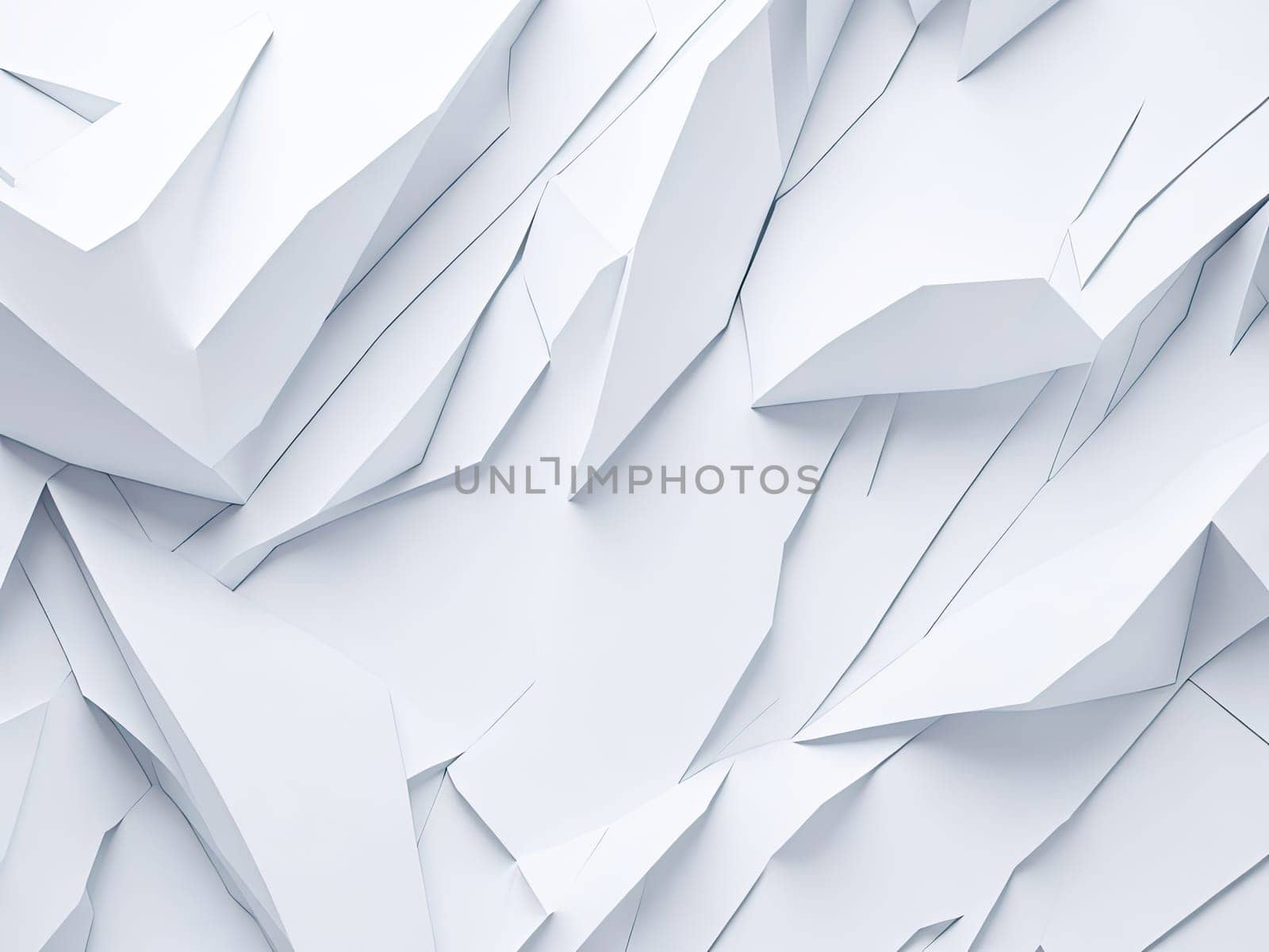 Abstract white geometric triangle. Generative AI by Ladouski