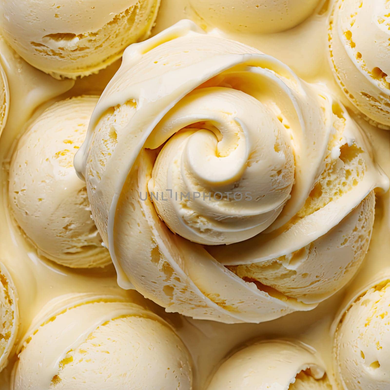 vanilla ice cream texture. top view.  sweet food