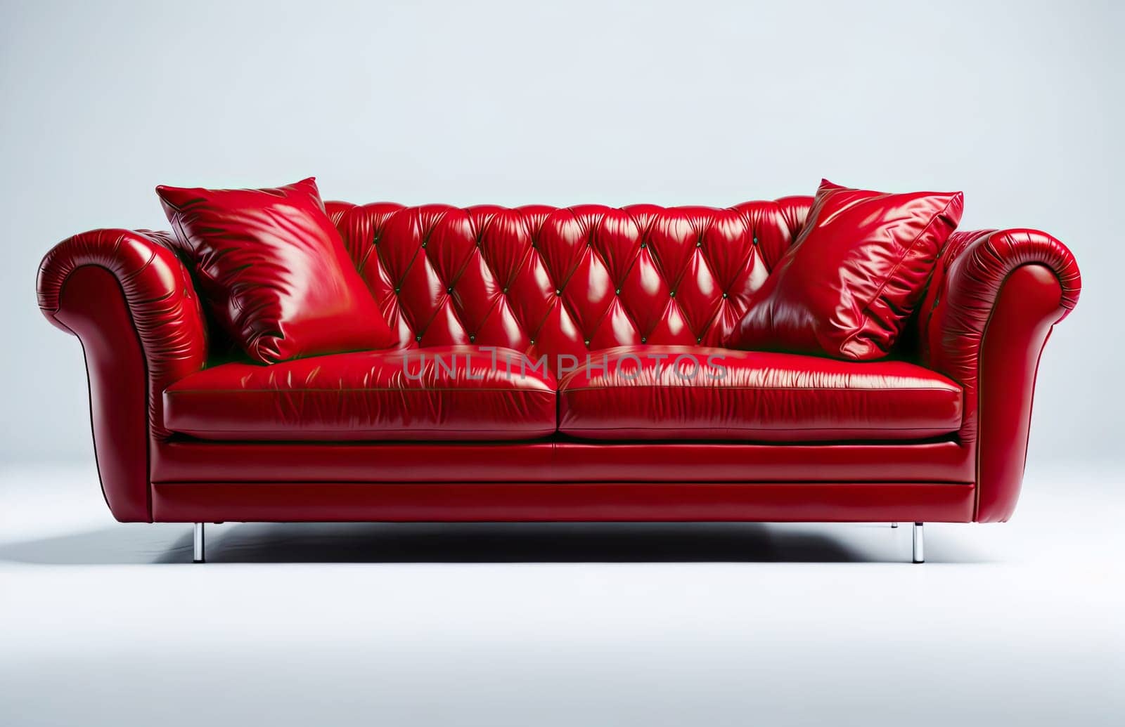 Comfortable leather couch.  Luxury royal furniture