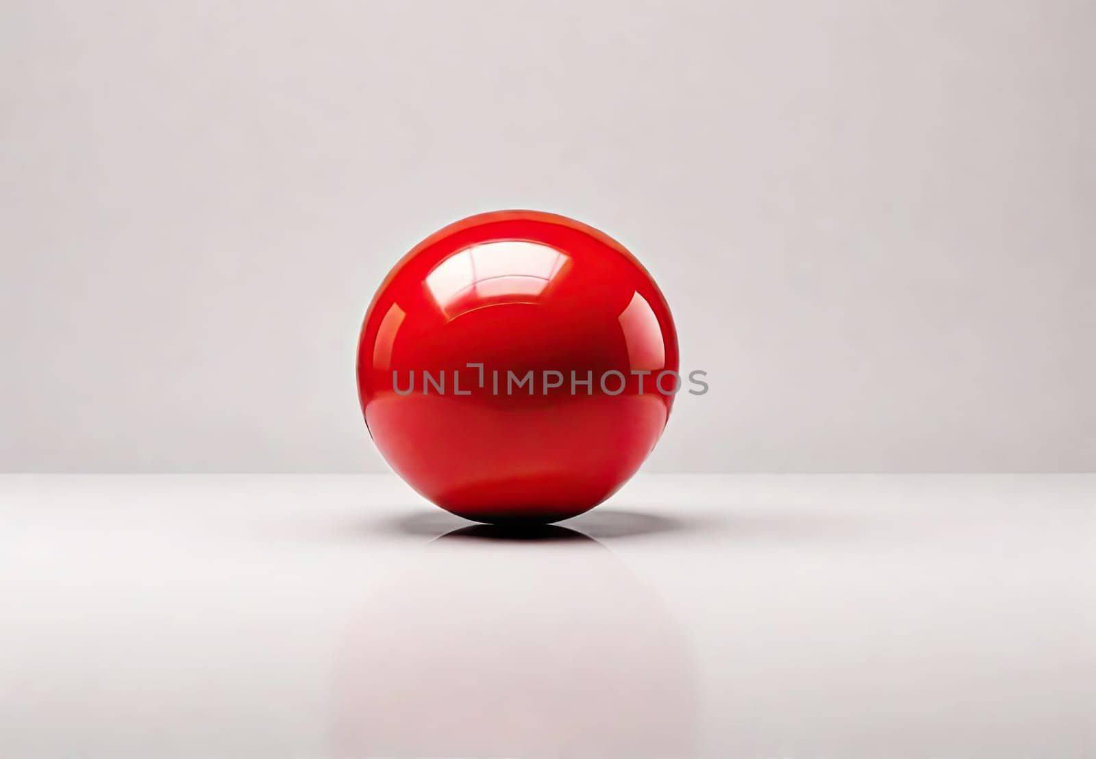 red shiny ball on white background