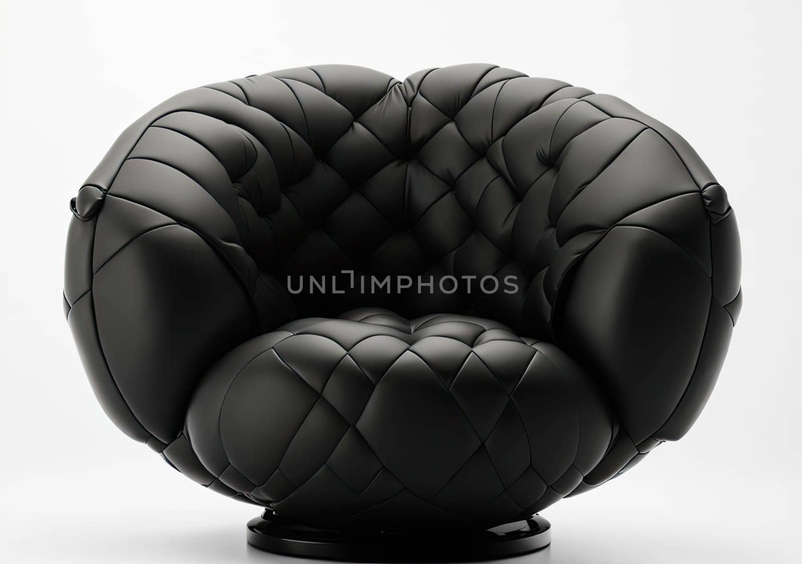 comfortable stylish black soft chair. luxury armchair