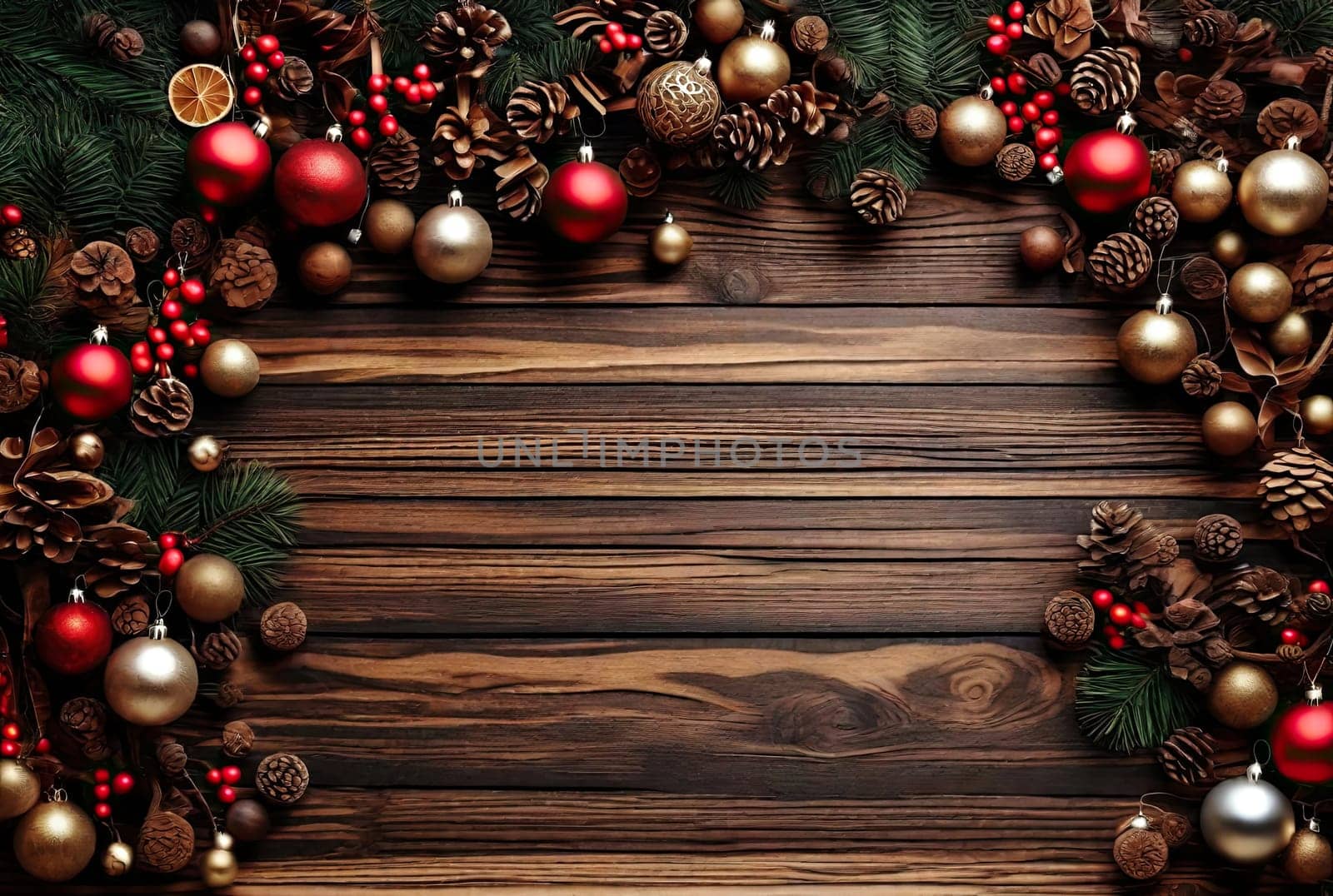 Christmas wooden background  by Ladouski