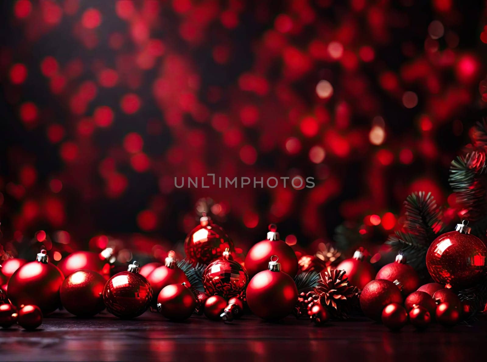 red christmas balls  by Ladouski