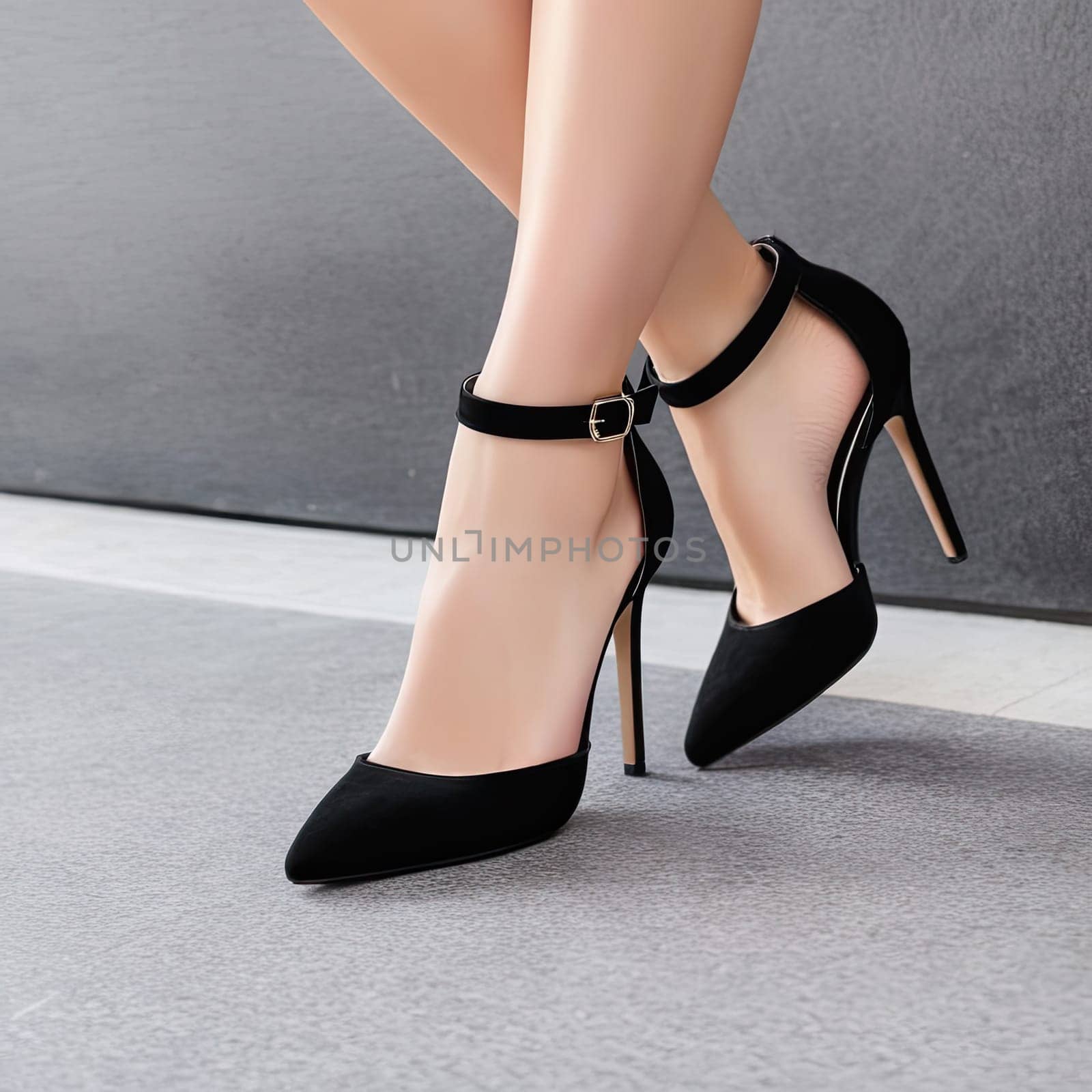 Beautiful legs in black high heels by Ladouski