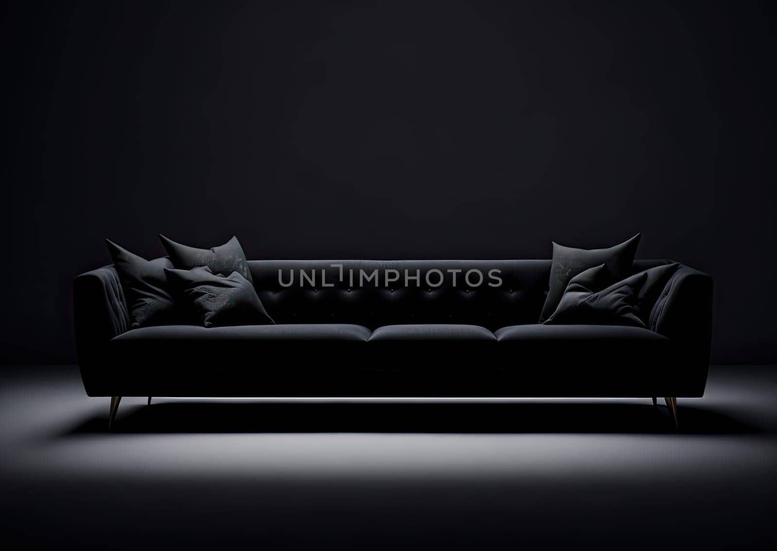 Modern sofa  front view by Ladouski