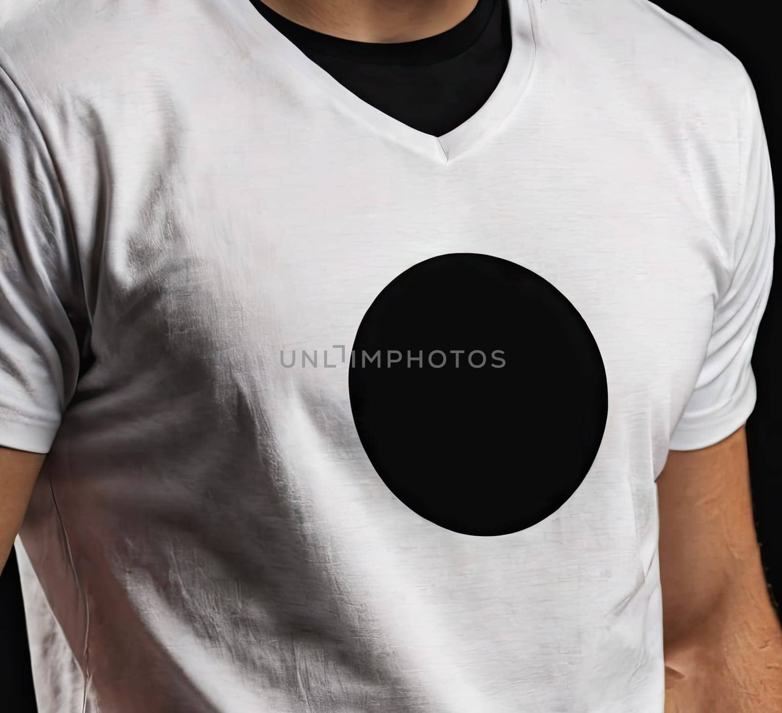 Shirt design - close up of  blank tshirt. Mock up template for design print