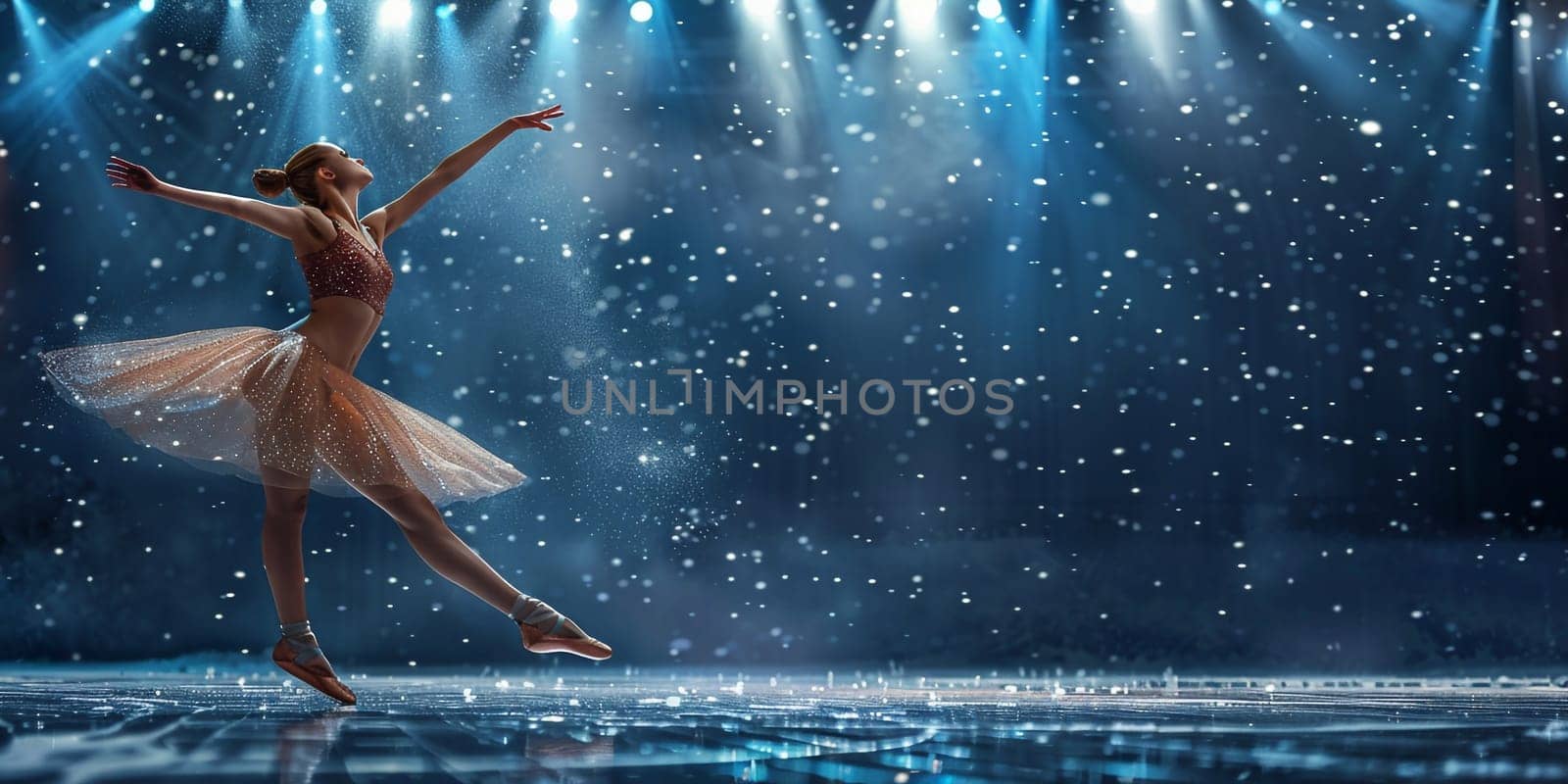 The young beautiful modern dancer dancing under water drops. High quality photo