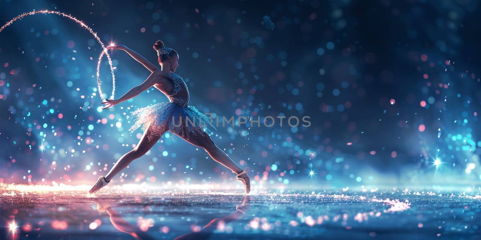 The young beautiful modern dancer dancing under water drops. High quality photo