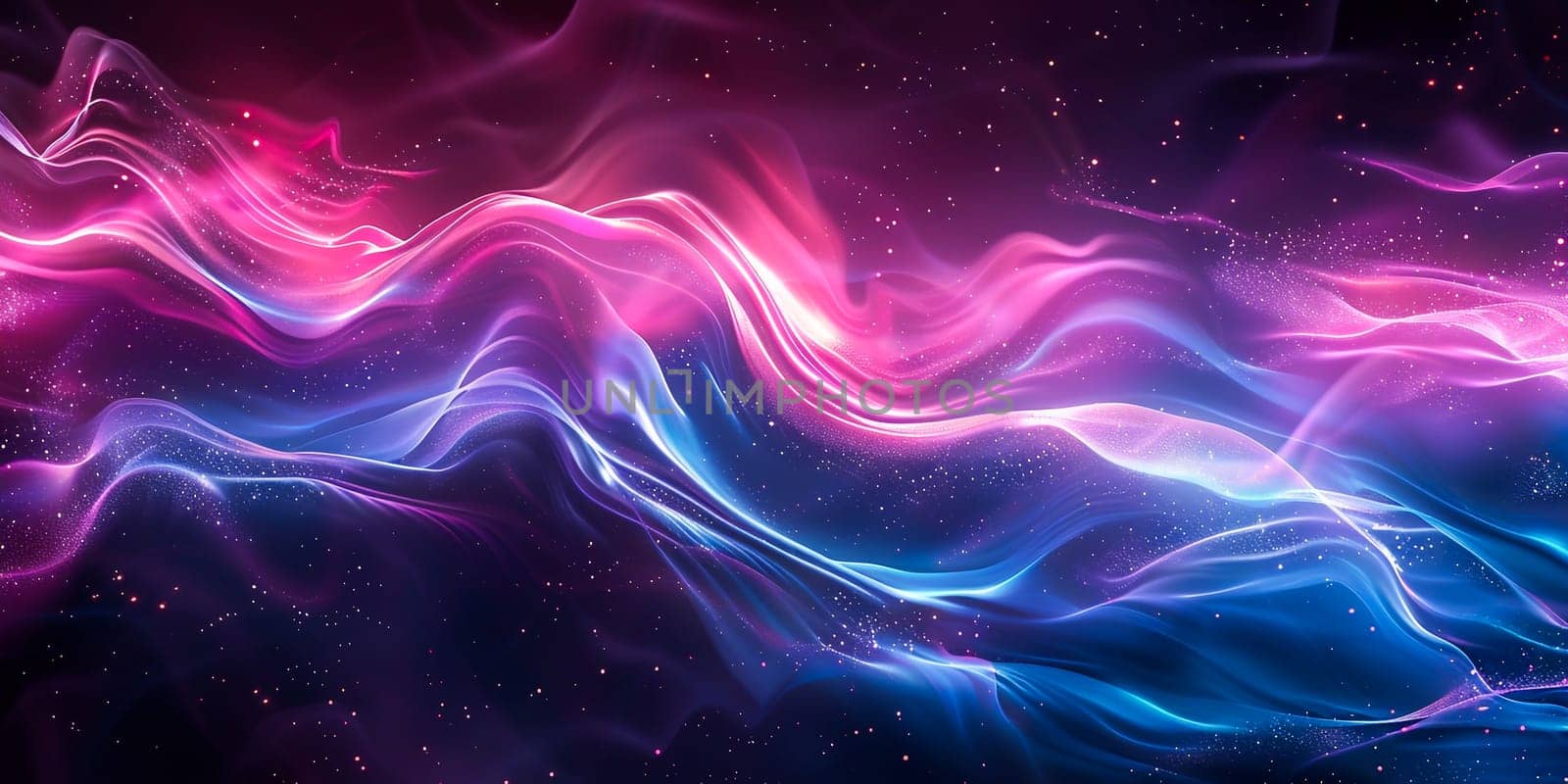 Blue neon purple color liquid waves futuristic background. High quality photo