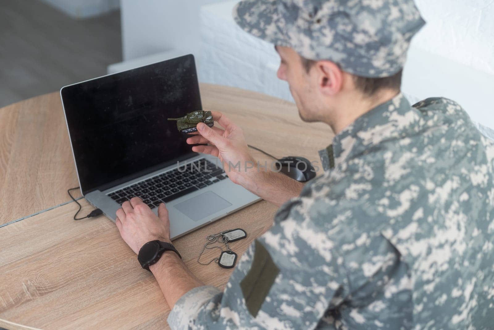 Military Student Education. Army Soldier Veteran In College. High quality photo