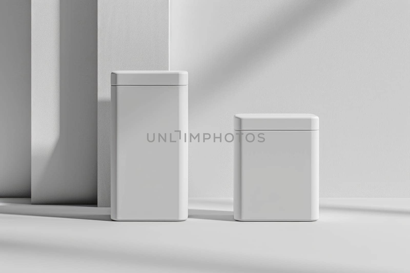 white tin box for a gift. ai generated by Desperada