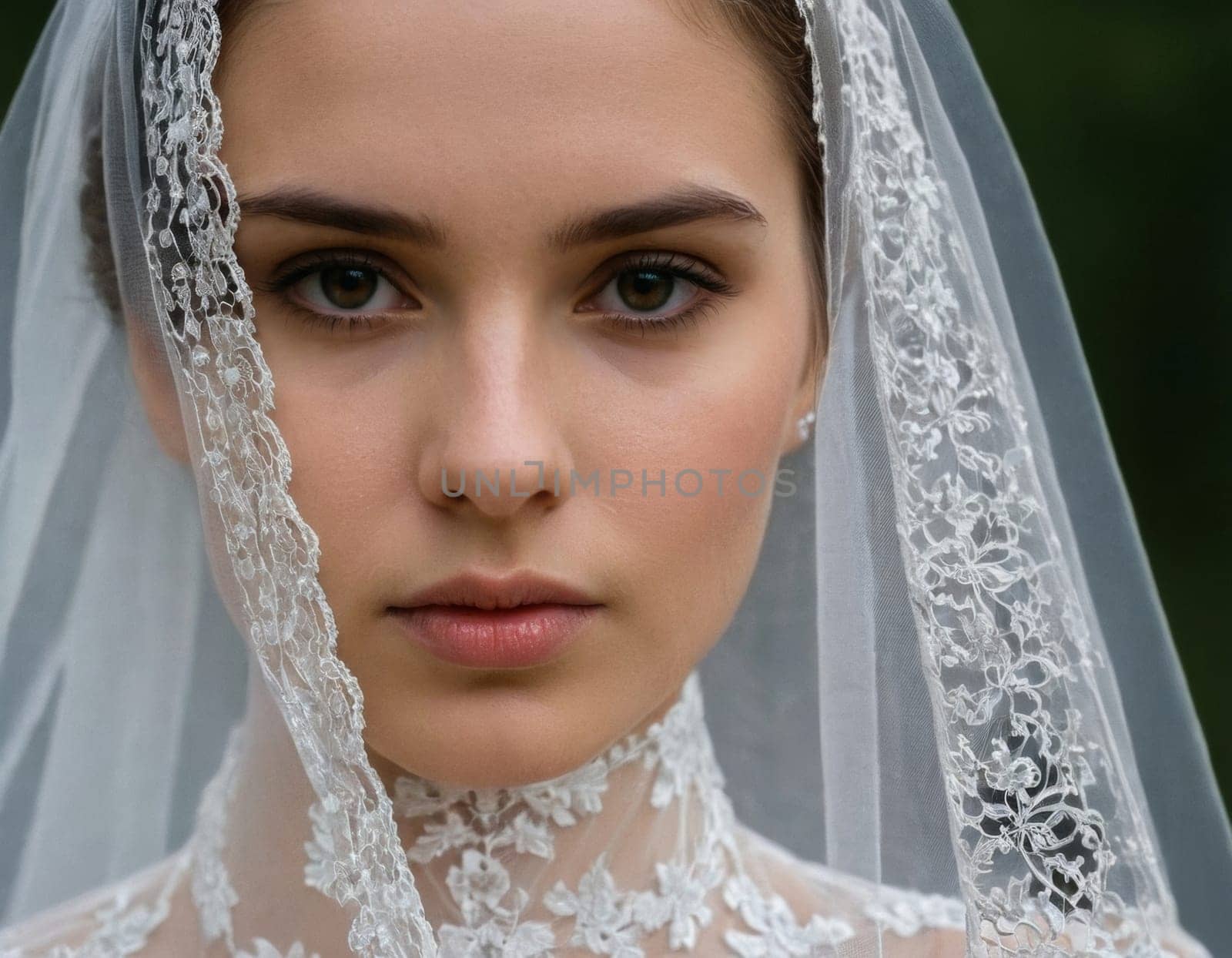 Bride in a lace veil. by vicnt