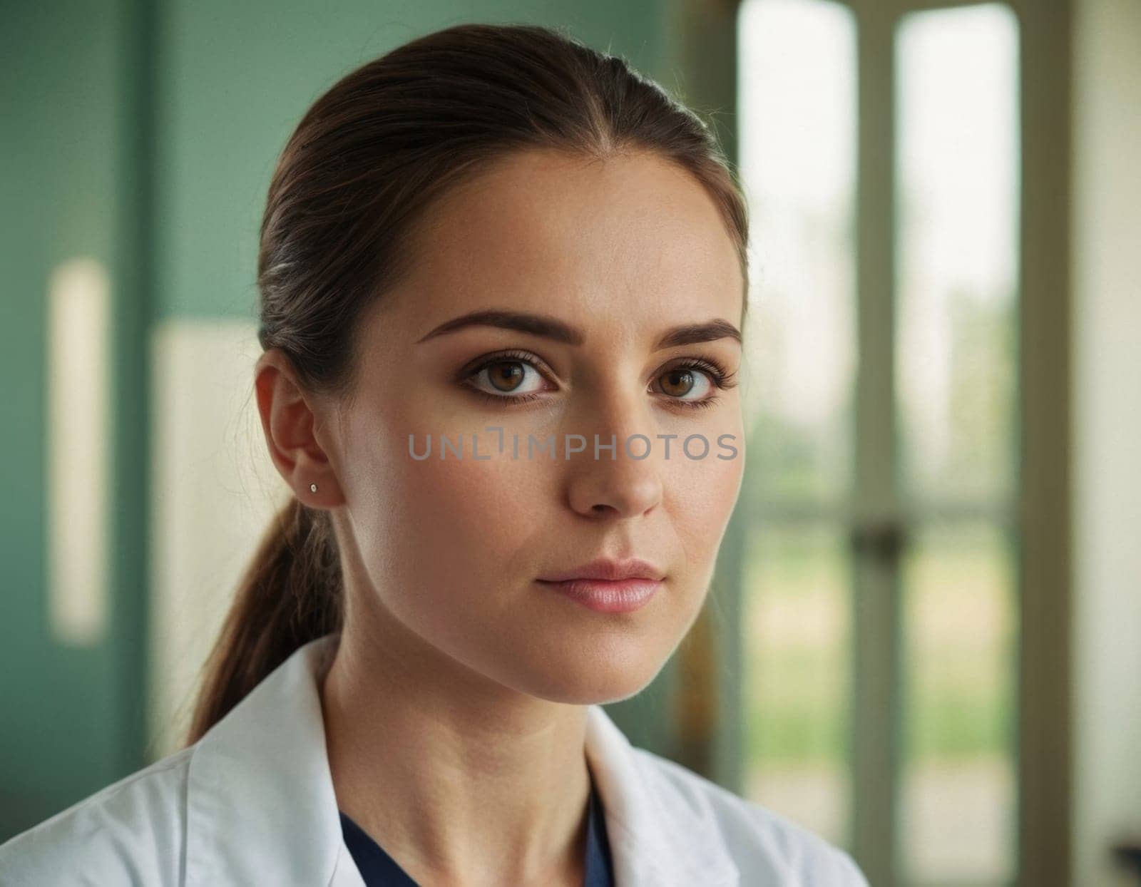 Beautiful female doctor in the hospital. by vicnt