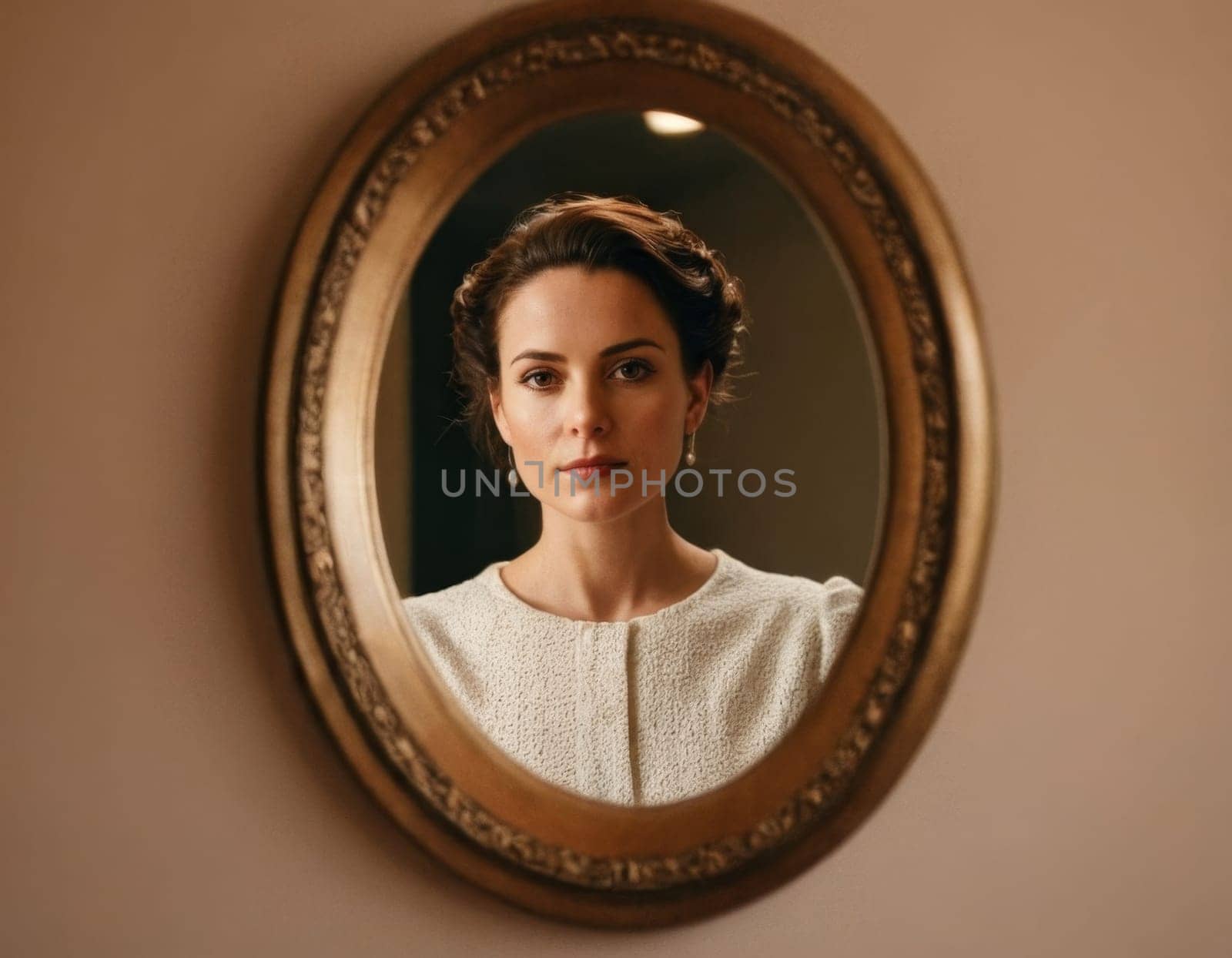 Portrait of a woman in the mirror. by vicnt