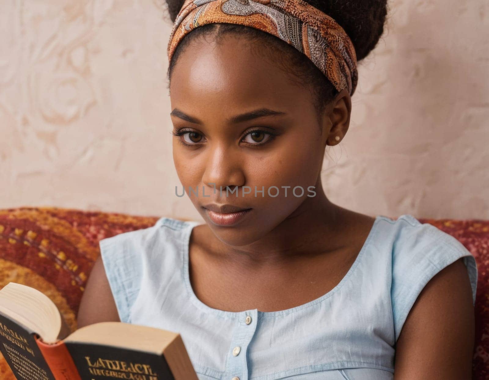 Girl with an ethnic book. by vicnt