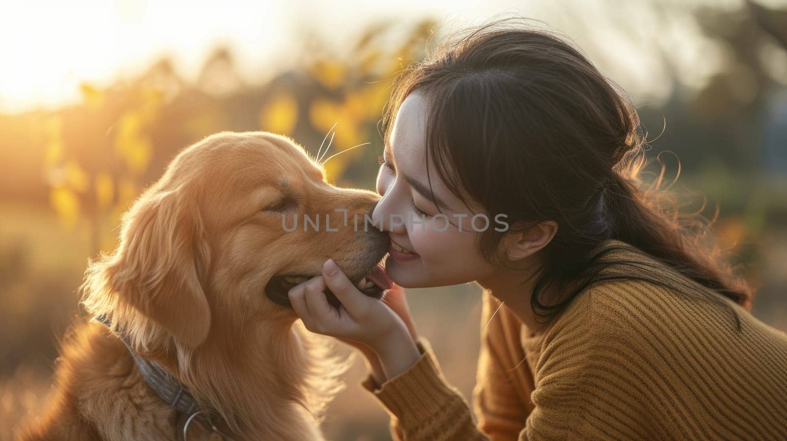 playful dog and its owner in nature outdoor pragma by biancoblue