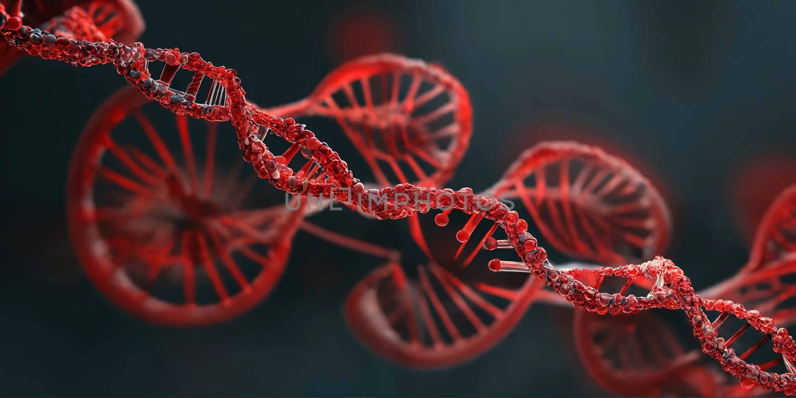 DNA helix. Generative AI. High quality photo