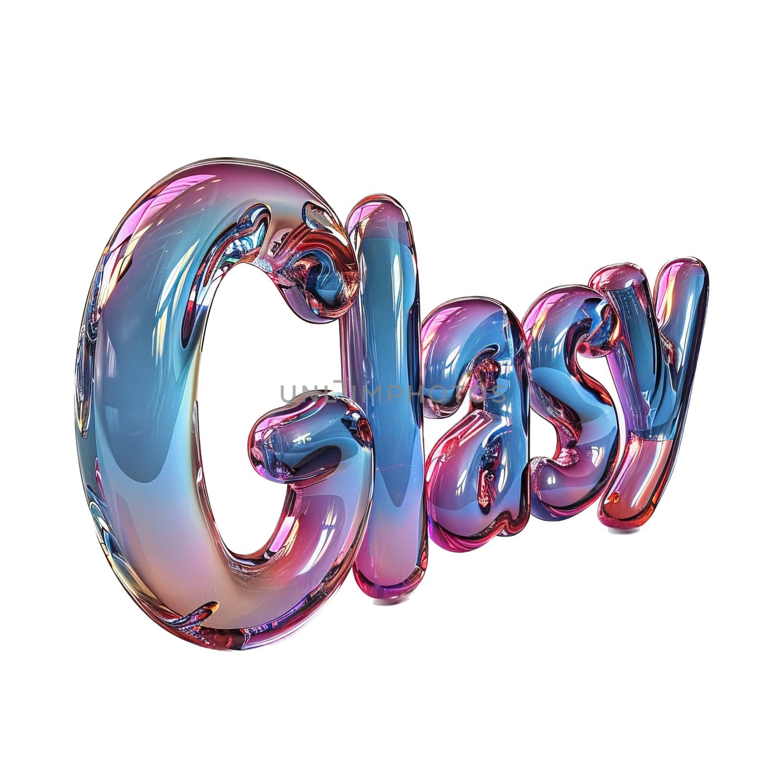 glassy pink and blue "Glasy" for logo in the style of neumorphism, soft natural lighting simple and elegant space, close-up, super high detaill by mr-tigga