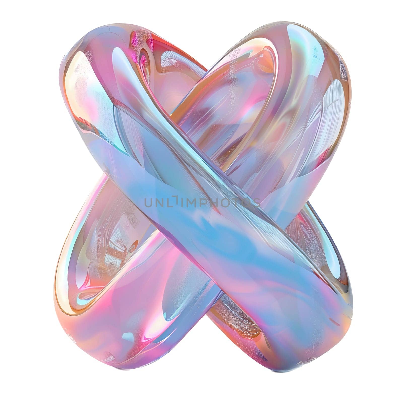 glassy pink and blue abstract figure for logo in the style of neumorphism, soft natural lighting simple and elegant space, close-up, super high detaill
