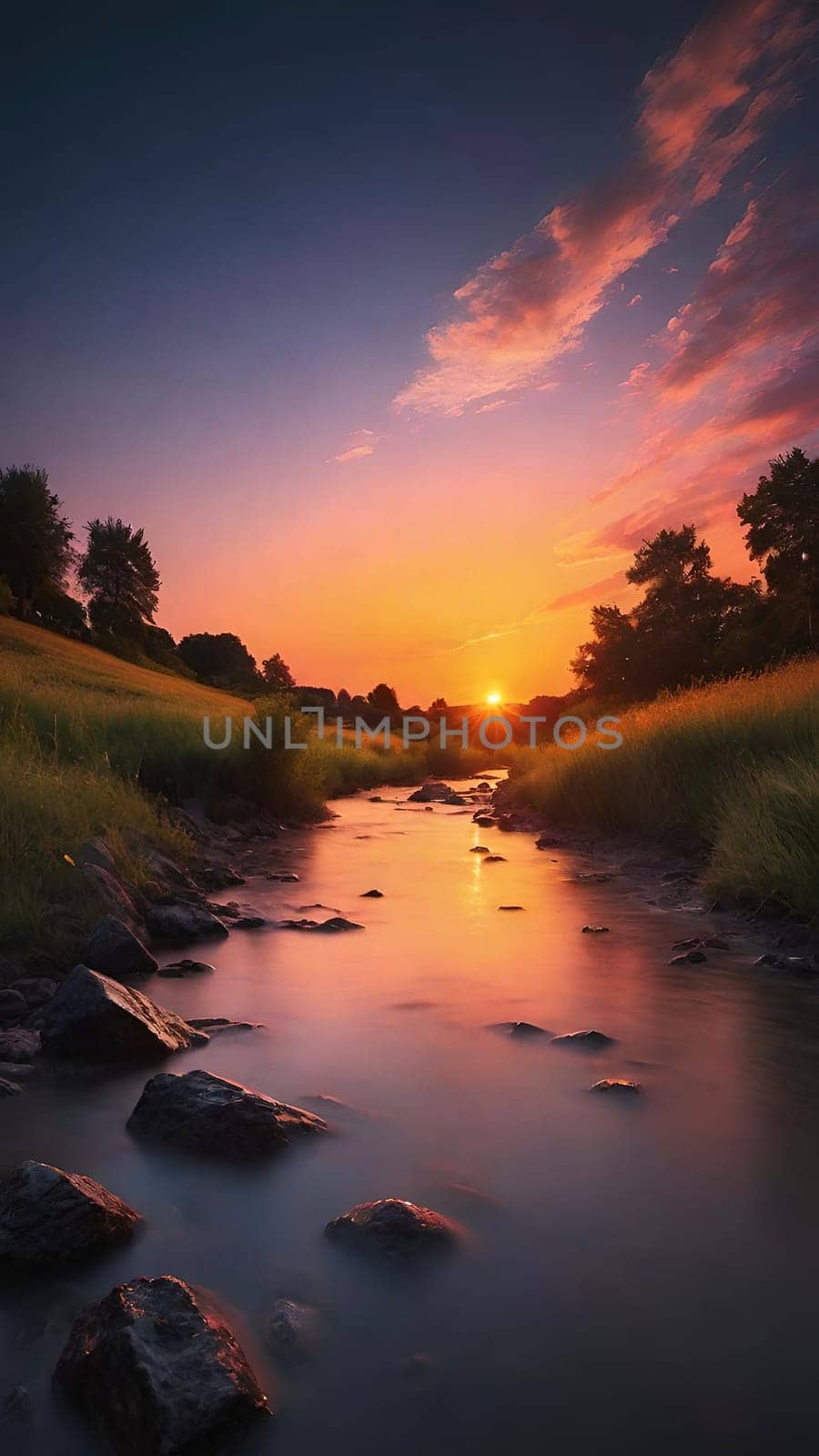 Beautiful sunset over the sea. Beautiful natural landscape. Long exposure.Beautiful seascape with rocks at sunset. Nature composition.