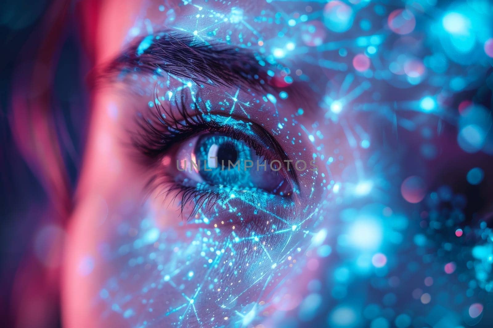 eye of ai technology, Abstract high tech eye concept, future eye with cyber technology.