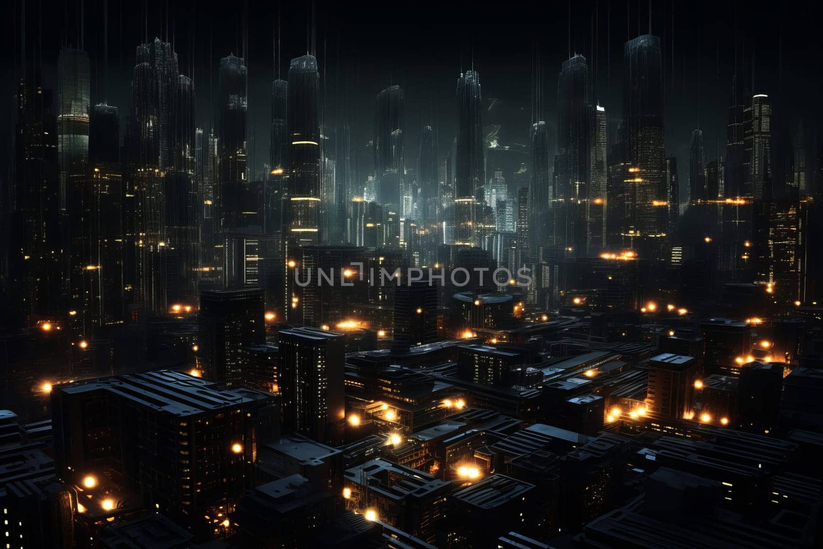 Compact Microchip city town. Generate Ai by ylivdesign