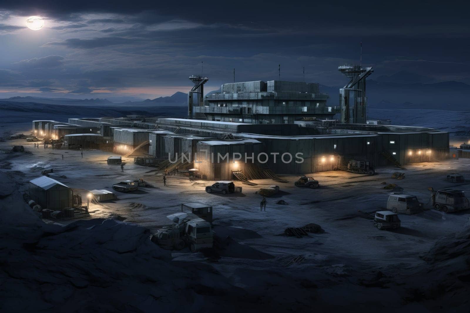 Fortified Military base. Generate Ai by ylivdesign