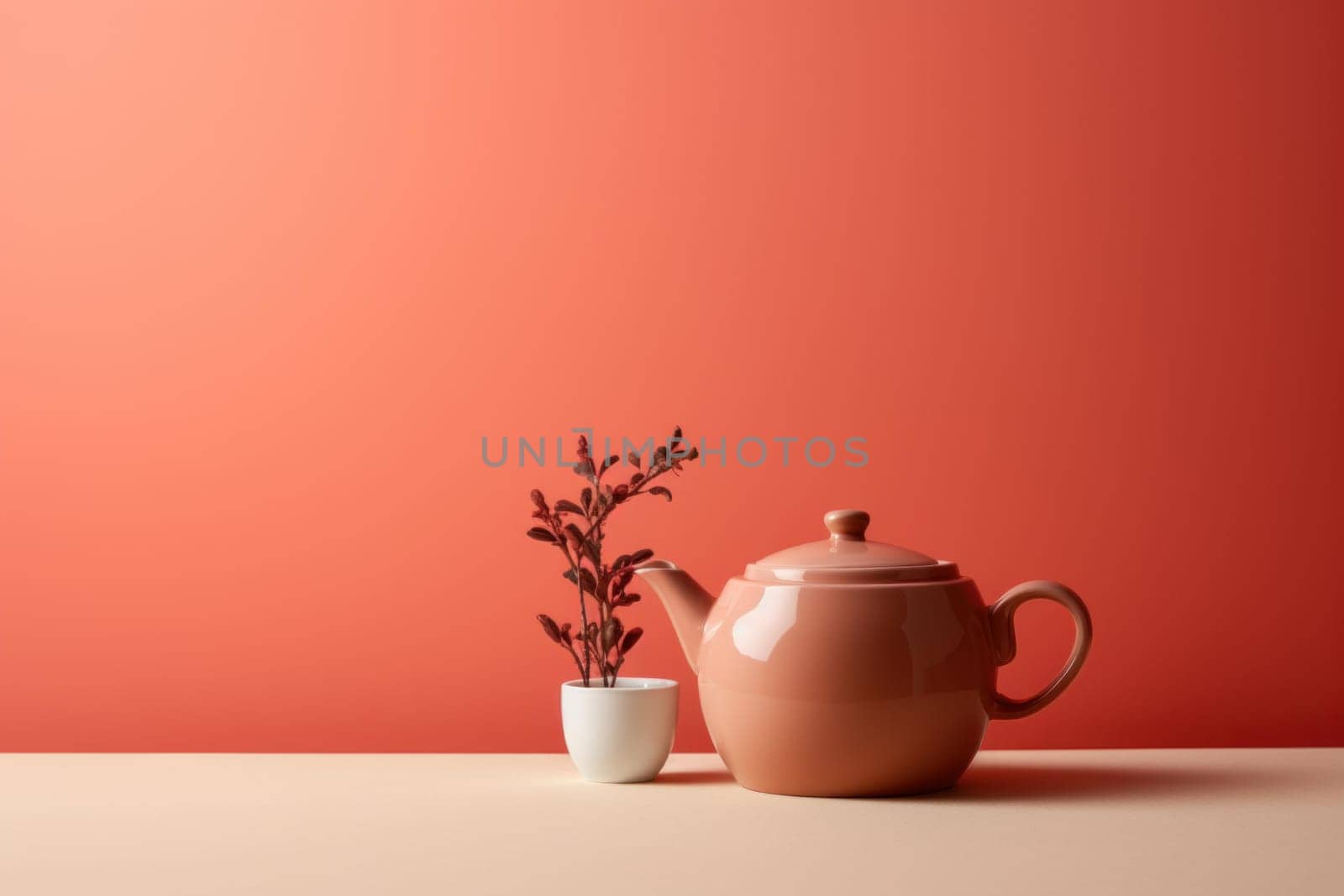 Unique Book tea composition. Generate Ai by ylivdesign