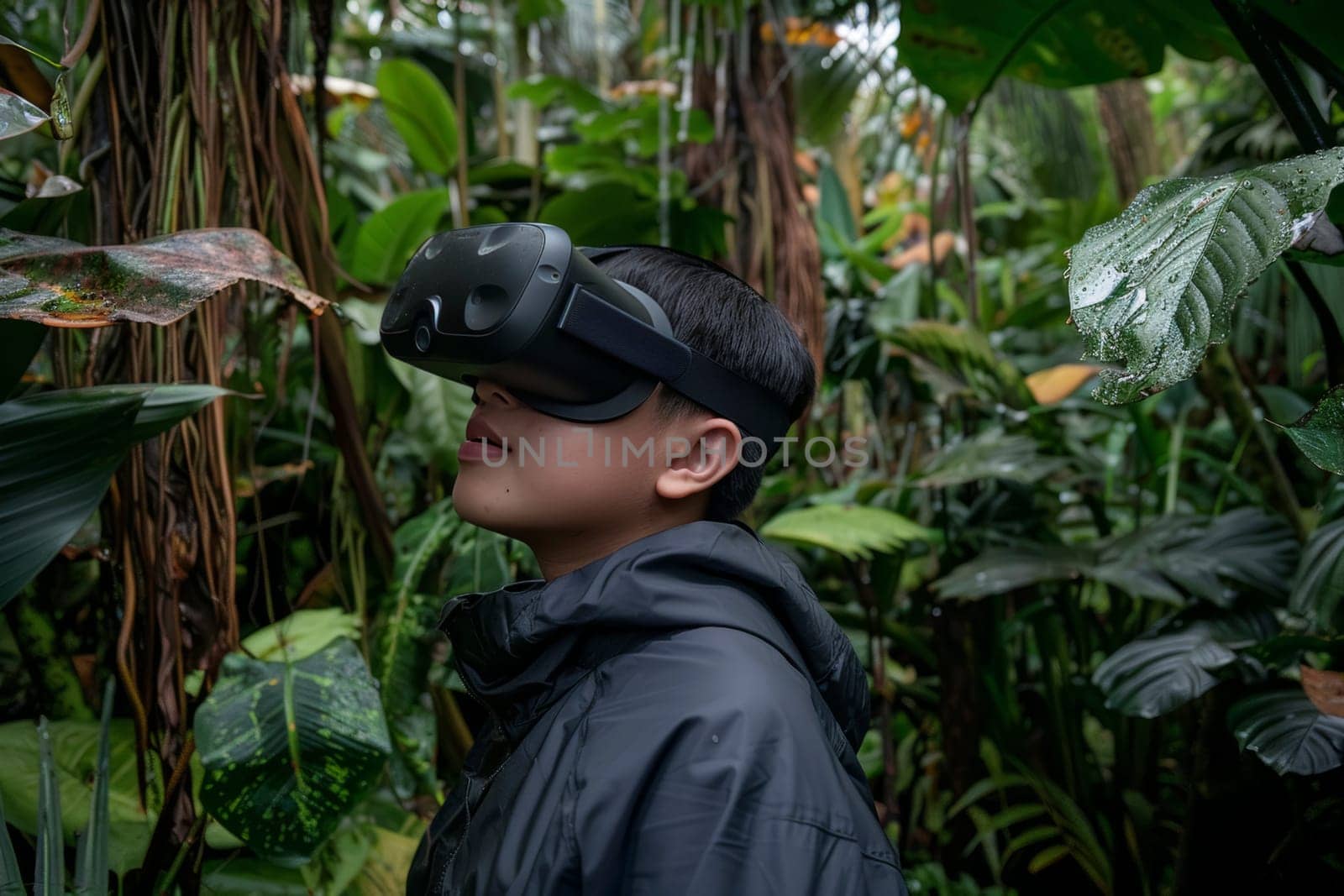 A student explores diverse ecosystems and encounters exotic wildlife through the lens of virtual reality. This immersive educational experience brings the wonders of nature right into the classroom
