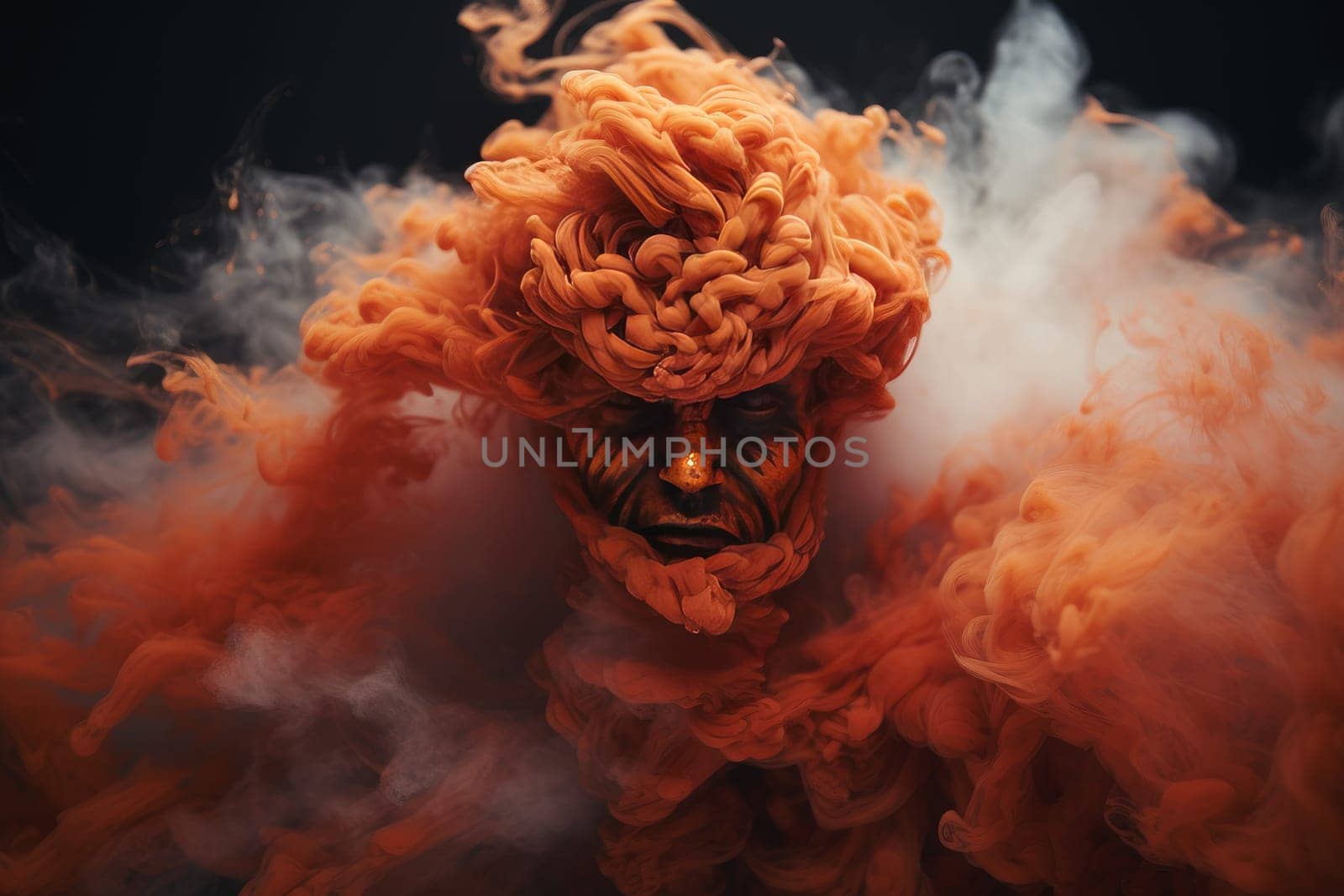 Ominous Monster fire smoke. Generate Ai by ylivdesign