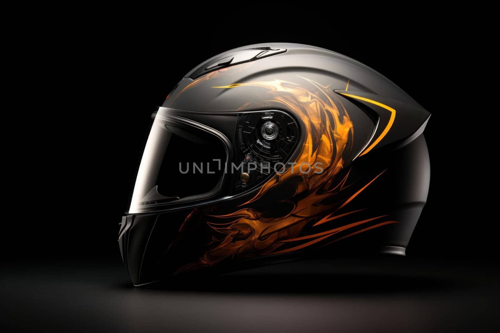 Protective Motorcycle helmet mockup. Generate Ai by ylivdesign